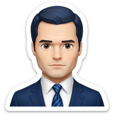 henry cavill in suit sticker