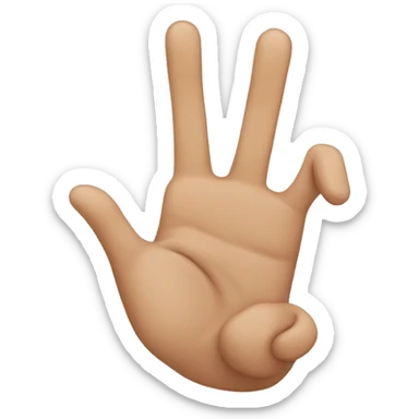 Three fingers  sticker