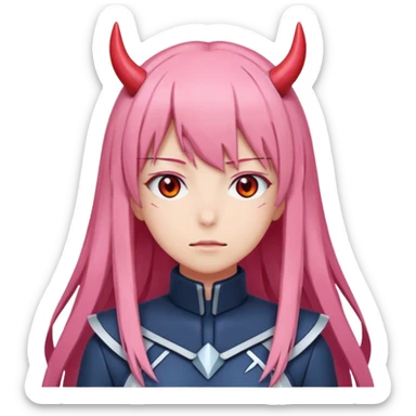 zero two emoji  zero two from darling in the franxx sticker