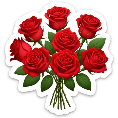 a bouquet of roses sticker