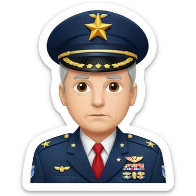 USA military general realistic sticker