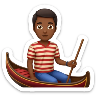 Ventian gondola with man sticker
