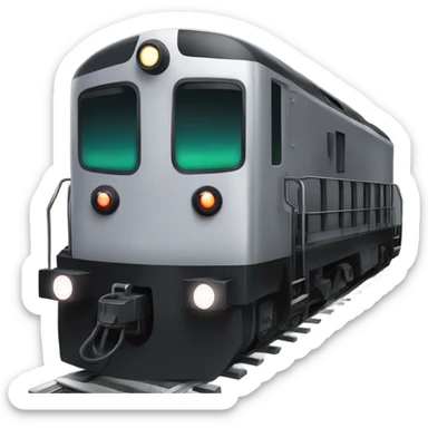 A electric locomotive (With little shiny black Kirby eyes) sticker