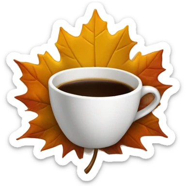 autumn coffe and film sticker