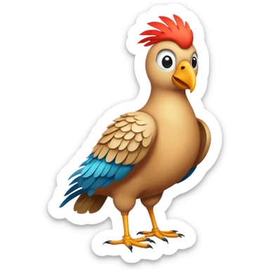 High resolution of   realistic full body bird distorted , no extra hybrid sticker