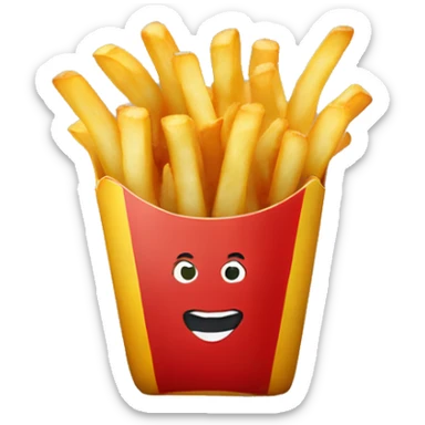 Pack of belgium fries sticker