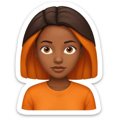 black woman with orange shirt sticker