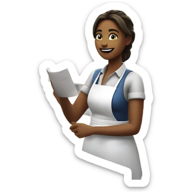 Political waitress  sticker