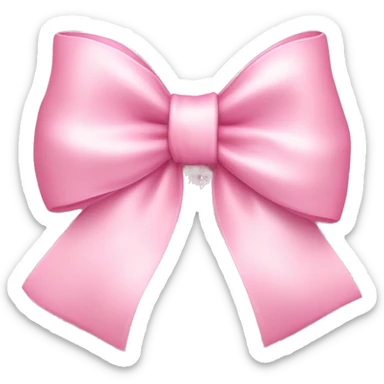 light pink bow on light pink bow sticker