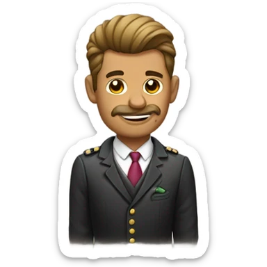 hombre mayor con tatuajes en la cara estilo emoji sticker