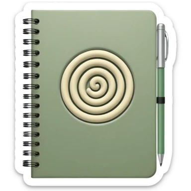sage green note book sticker