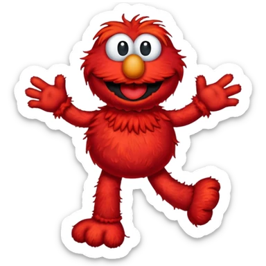 a dirty tickle me elmo sticker