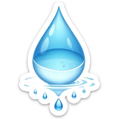 water falling on the ground sticker