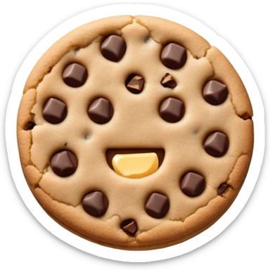 A cookie stabbing himself sticker