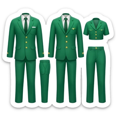 green academia uniform with pants sticker