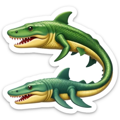 Shark-snake-eel-crocodile-fusion-hybrid sticker