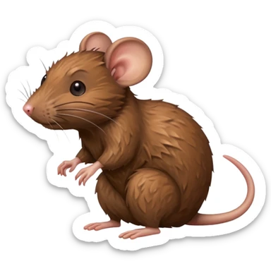 A rat is pooping sticker