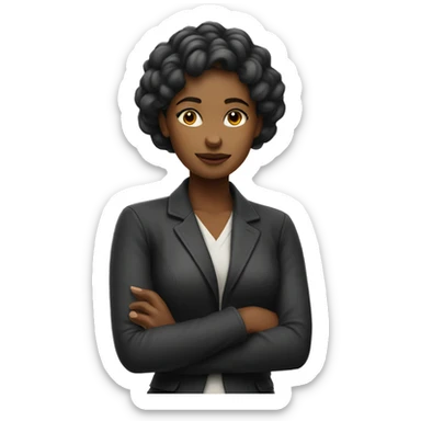 stylish female crossing her arms sticker