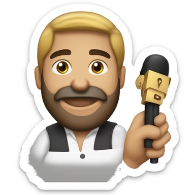 nitoiu the guy fom romania singing with florin salam sticker