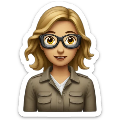 Female photographer sticker