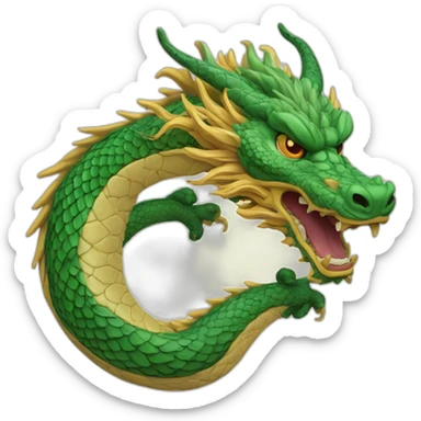 Chinese dragon Ouroboros sticker
