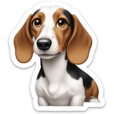 Piebald dachshund  sticker