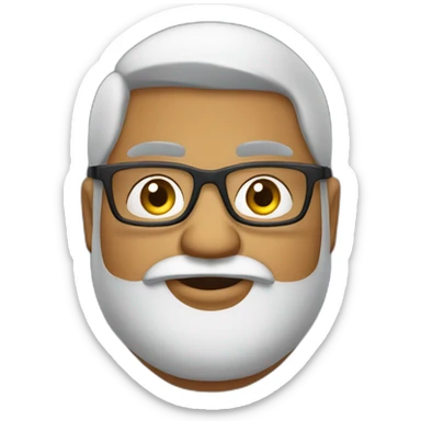 chubby-indian-guy-with-beard-and-glasses-and-very-short-hair sticker