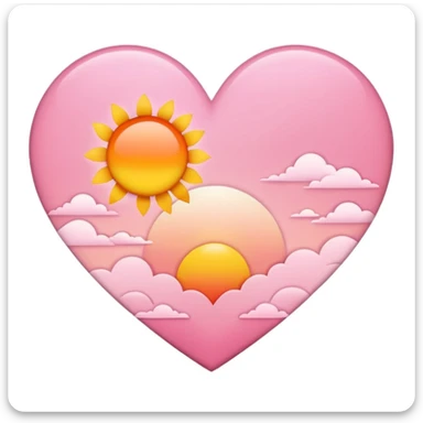 sakura heart with a sunrise sticker