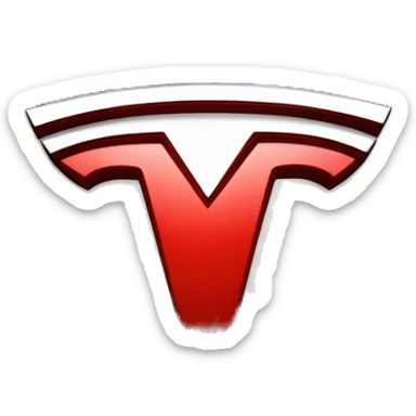 Tesla logo red sticker