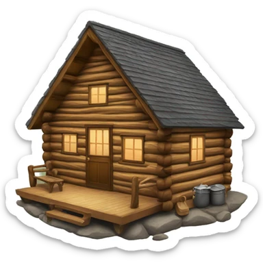 Cabin in Utah and music sticker