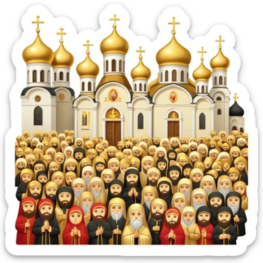 Russian orthodox church celebration sticker