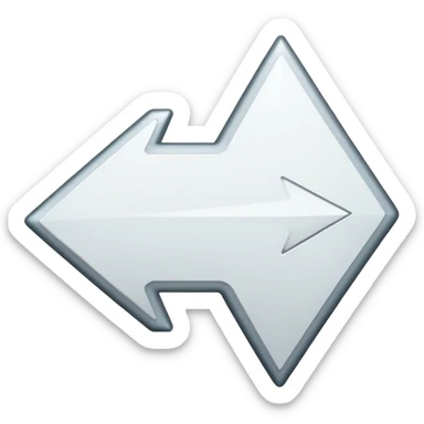 Extremely simplistic white arrow pointing sticker