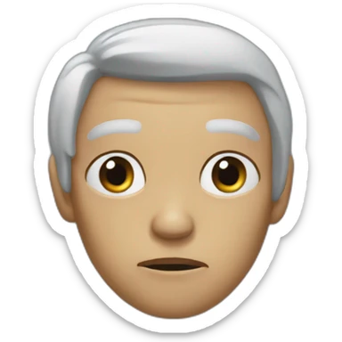 pure fear of nothingness but blank expression with exestential dread sticker