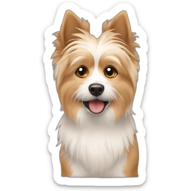Spitz and Yorkie mix sticker