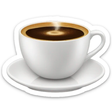 A cup of coffee with sparkles on top sticker