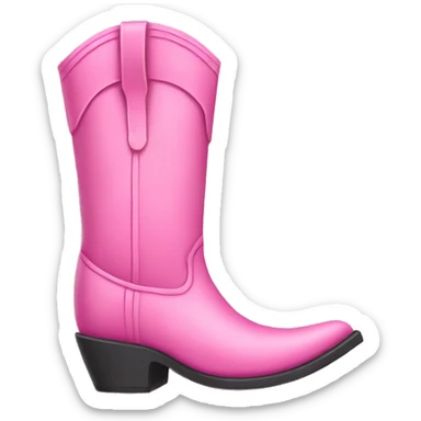 pink western boot sticker