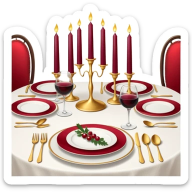 festive dinner sticker