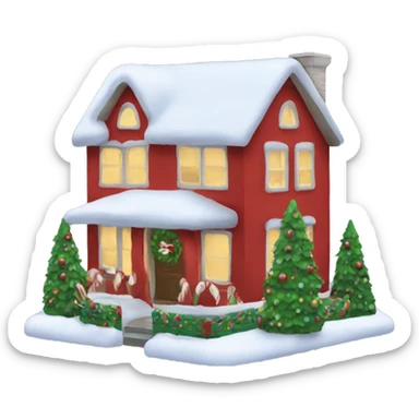 christmas house sticker