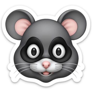 mouse with black mask  sticker