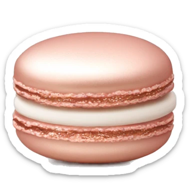 Realistic rose gold isolated macaroon sticker