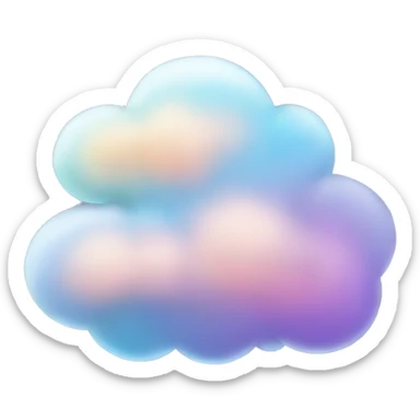 Nubes de colores  sticker