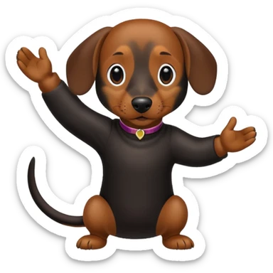 Create a dachshund dabbing sticker