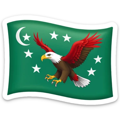 Tschetschenien Flagge sticker