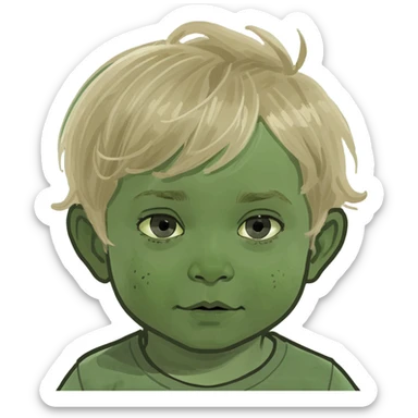 Toddler boy dirty blonde hair  sticker