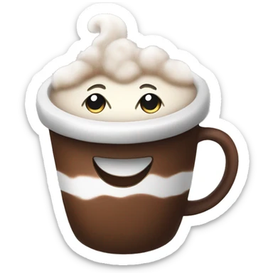 Hot cocoa smiling sticker