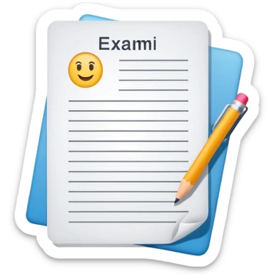 exam paper with a one on it und double underlined sticker