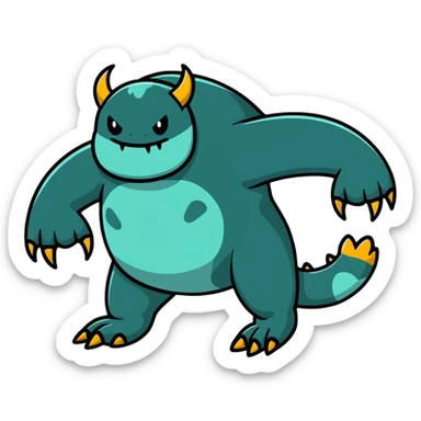 huge monster feet with claws sticker