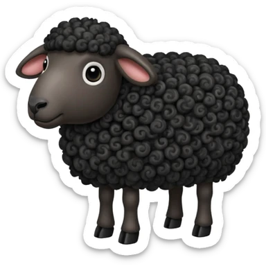 Black sheep emoji sticker
