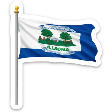 university of Alabama in Huntsville flag sticker