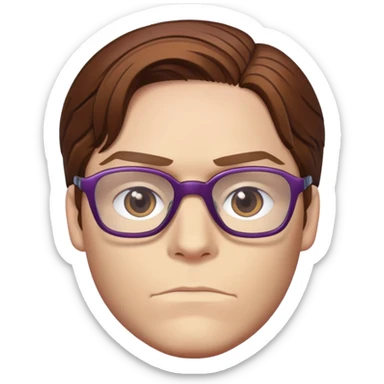 zemo brown hair with glasses marvel from captain america: civil war sticker